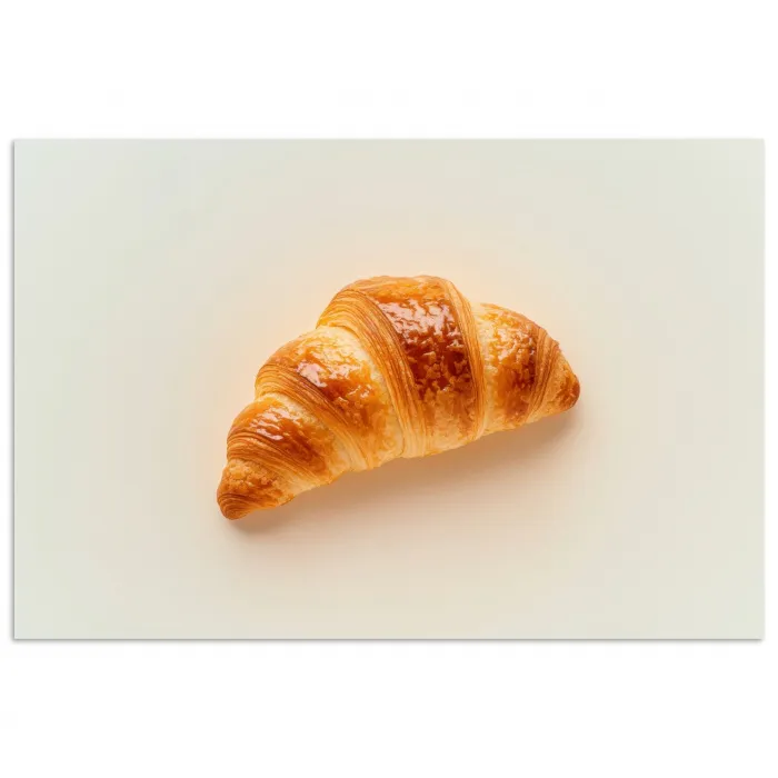Croissant - Brood - Beige poster papier klein -3d