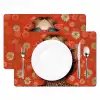 Vrouw - Kleurrijk - Dierenprint - Bloemen Placemat vinyl groot -zzsfeer2_Kitchenyeah-website