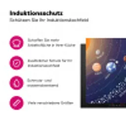 Planetenstelsel - Ruimte - Illustratie Inductie beschermer vinyl 3mm klein -zzzzzzz-lf-ups