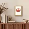 Krab - Felrood - Poten Light Box met kabel (Tafellamp) klein -sfeer2