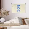 Schelpen - Blauw - Beige Wandkleed katoen klein -sfeer1