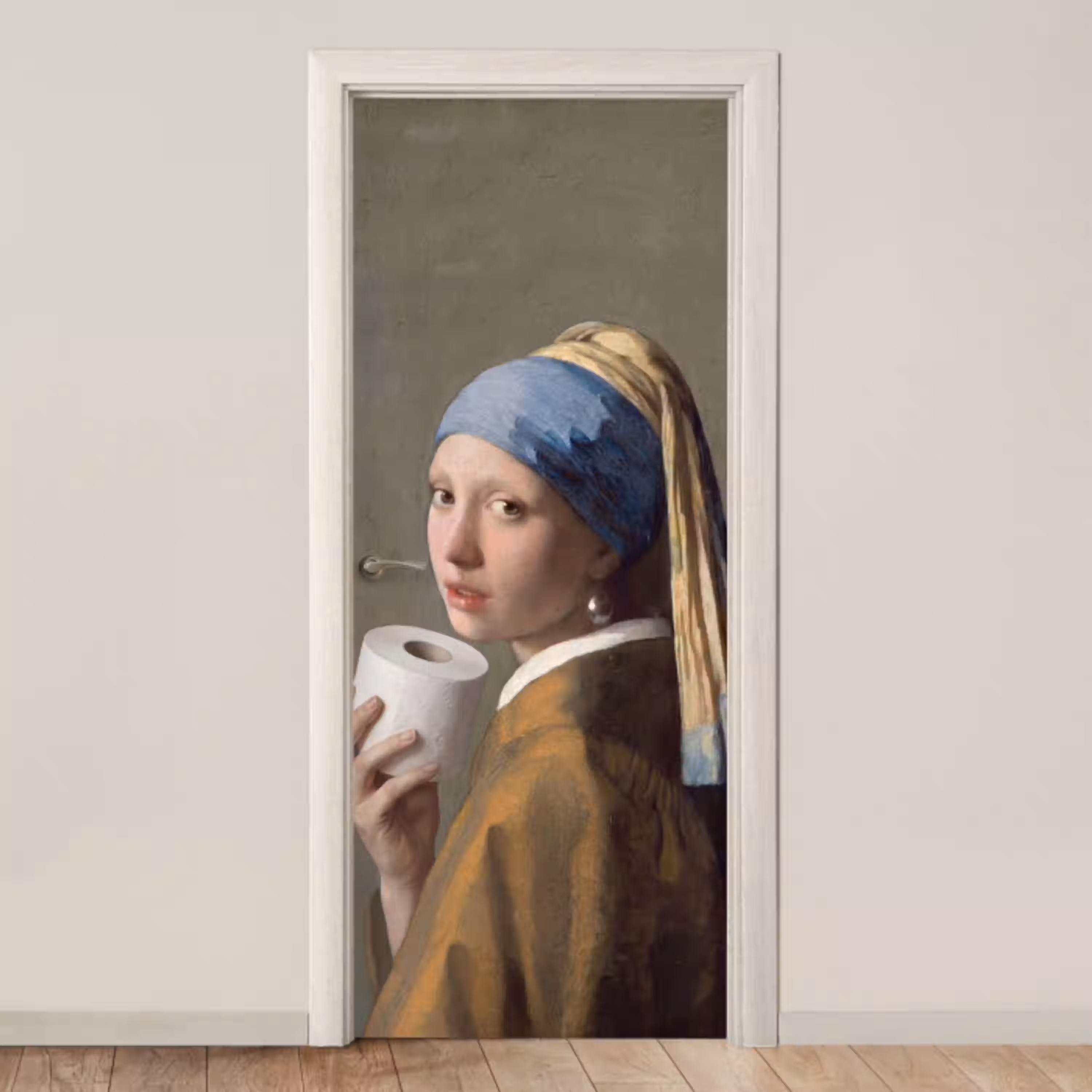 Klassiek - Humor - Kleurrijk deurposter klein -3d_beige