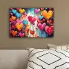 Hartjes - Kleuren - Kunst - Liefde canvas 2cm klein -sfeer3