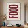 Eten - Japandi - Rood - Decoratie Textielframe zwart klein -sfeer1
