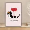 Hond - Teckel - Valentijn - Love canvas 2cm klein -sfeer1