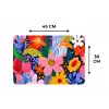 Kleurrijk - Bloemen - Abstract - Stippen Placemat vinyl groot -specs