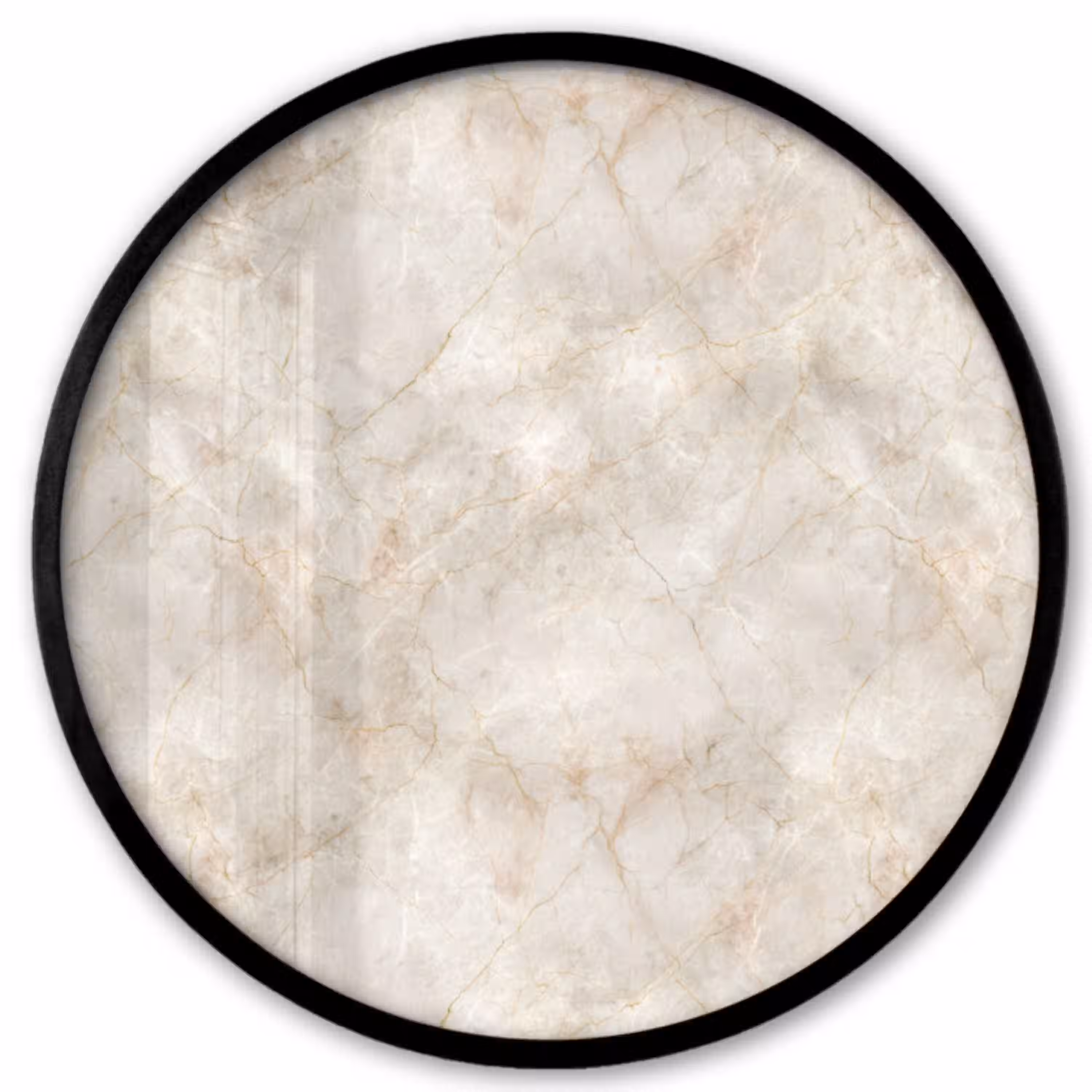 Lichtbeige - Goudbruine Nerven - Marmer Fotolijst rond zonder passe partout klein 856 -3d