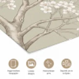 Sereen - Bloesem - Wit poster papier klein -closeup_NL