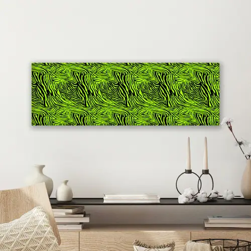 Groen - Zwart - Zebra canvas 2cm klein 828 -sfeer6
