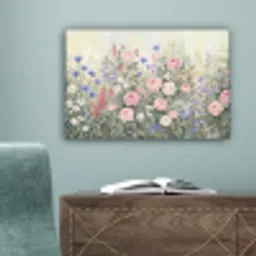Bloemen - Tuin - Natuur - Kleurrijk canvas 2cm klein -sfeer4