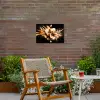 Bloemen - Goud - Graffiti - Zwart - Abstract Tuinposter op houten frame 2 cm dik klein -sfeer3