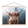 Schotse hooglander - Koe - Dieren - Berg - Natuur textielposter latten blank klein -3d