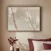Bloemen - Wit - Planten Textielframe zwart klein -sfeer1
