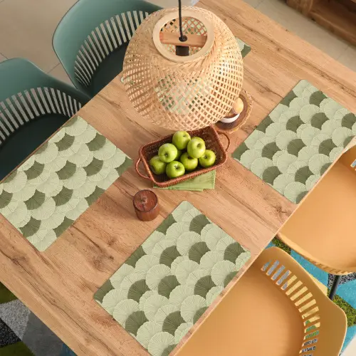 Bladeren - Structuur - Groen Placemat vinyl groot 368 -zzsfeer5_Kitchenyeah-website