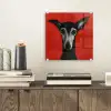 Windhond - Minimalistisch - Rood plexiglas 5mm klein -sfeer1