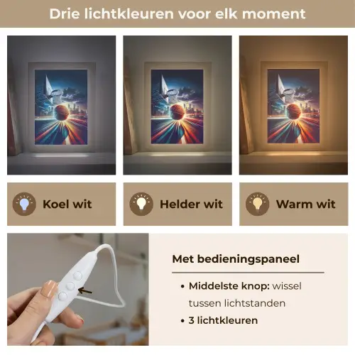 Basketbal - Sport  - Basket - Stad Light Box met kabel klein -USP_lichtkleurNL