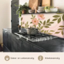 Grafisch - Bloemen - Roze keuken achterwand 2 middel -usp_NL
