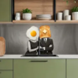 Ontbijt - Koppel - Ei - Brood keuken achterwand 2 middel -sfeer3