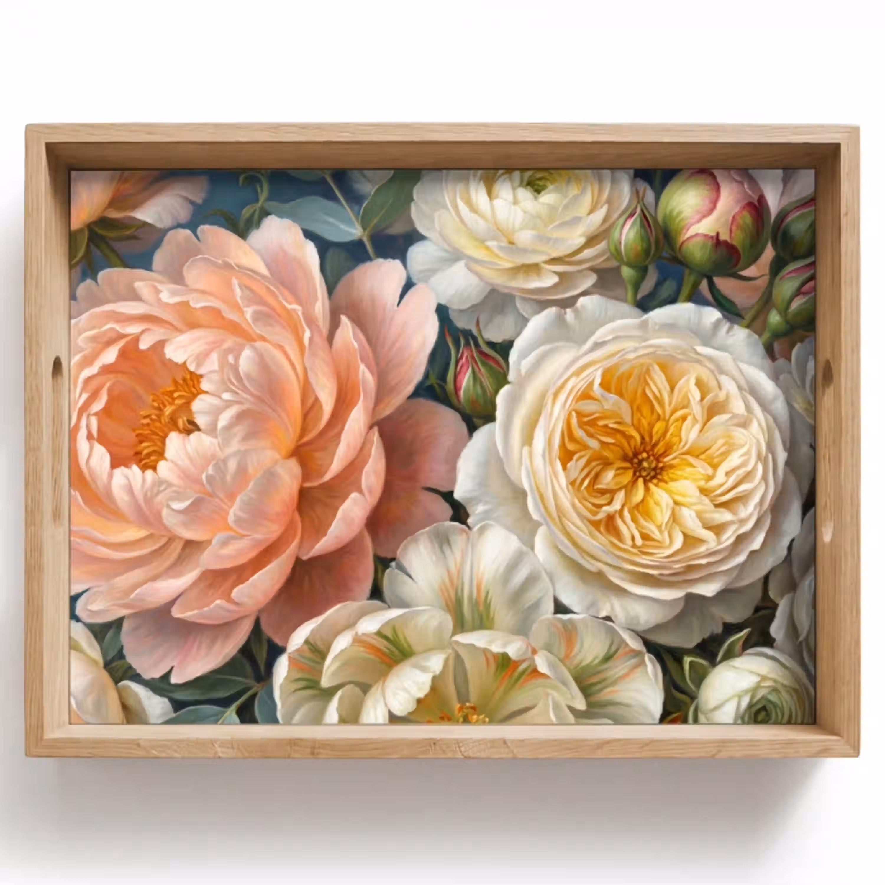 Bloemen - Boeket - Natuur - Klassiek - Kleurrijk Dienblad Rechthoek middel -z3d_shopping