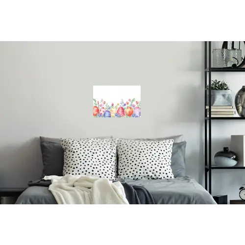 Bloementuin - Kleurrijk - Eieren Muursticker klein -slaapkamer