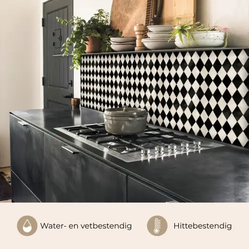 Klassiek - Patroon - Zwart keuken achterwand 2 middel 871 -usp_NL