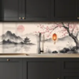 Zon - Japans - Traditioneel keuken achterwand 2 middel -sfeer1