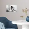 Bad - Vrouw - Zwart - Wit poster papier klein -sfeer3