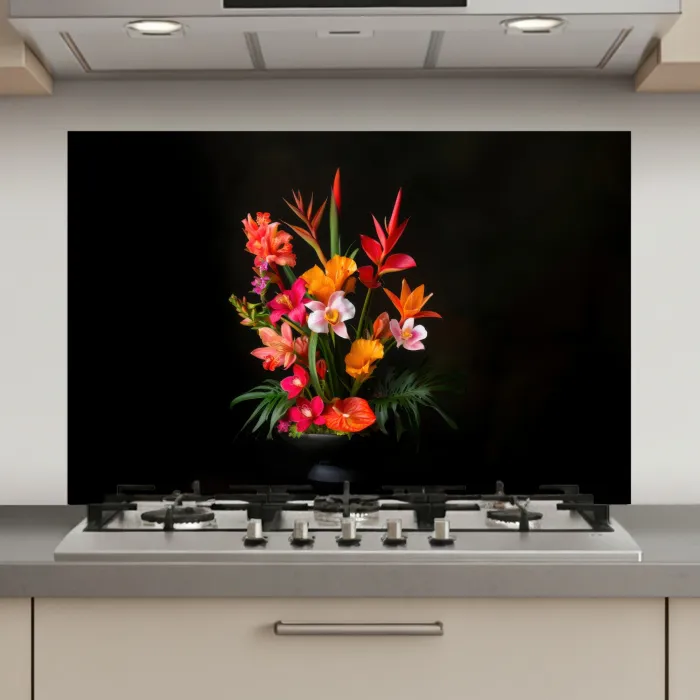 Boeket - Bloemen - Exotisch keuken achterwand spatscherm klein -3d_website