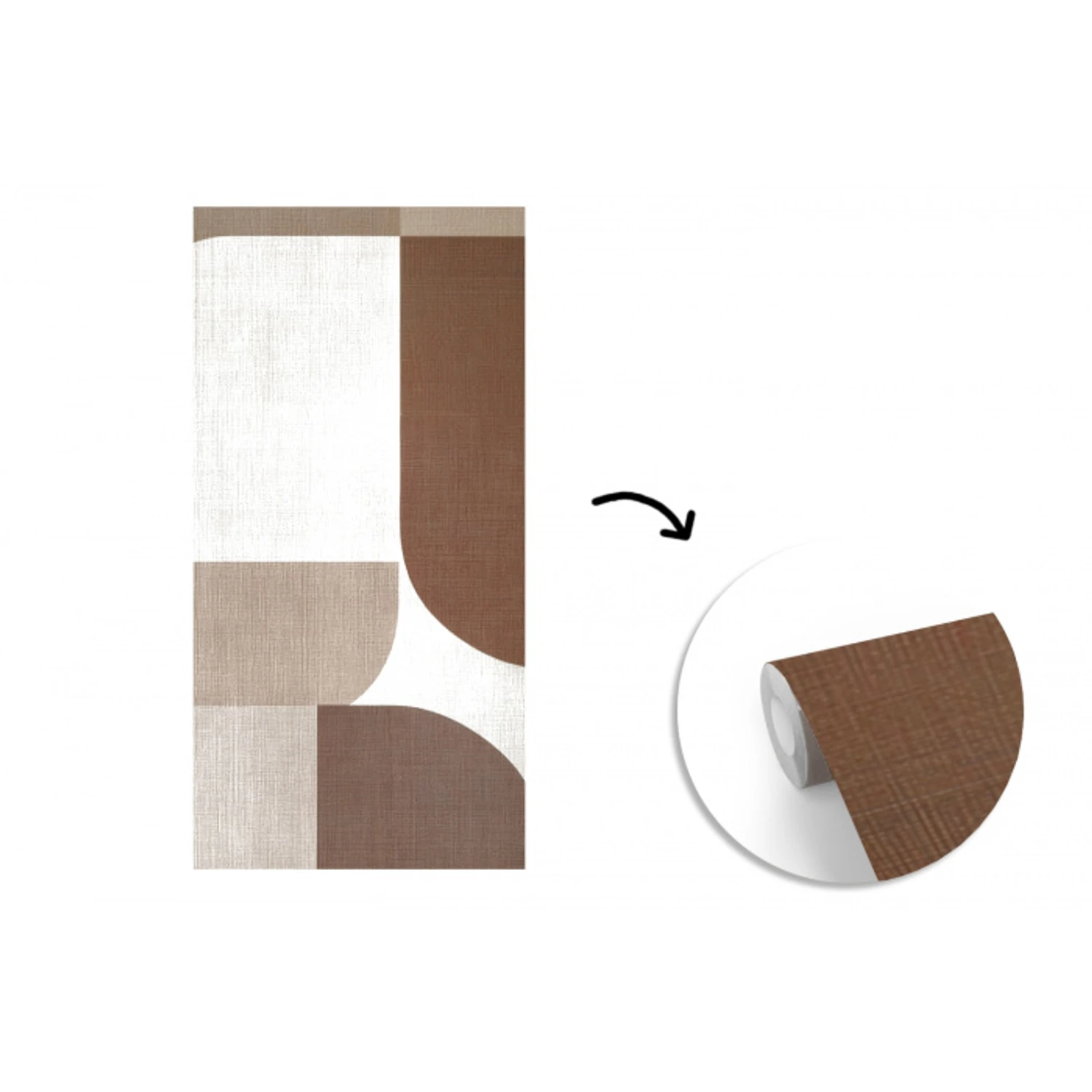 Geometrisch - Geweven structuur - Modern fotobehang vinyl groot -3d