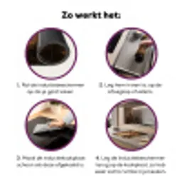Hert - Bos - Mistig - Natuur - Goud Inductie beschermer vinyl 3mm middel -zzzzzzz-cc-werking