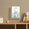 Panda - Blauw - Quote - 'You are smart' Light Box met kabel (Wandlamp kind) klein -sfeer2_kind