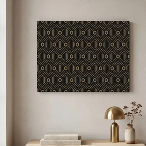 Goud - Illusie - Patroon Textielframe zwart klein 947 -sfeer2