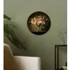 Glazen - Bloemen - Boeket - Kleuren Wandcirkel kunststof plaat 5mm dik klein -sfeer3