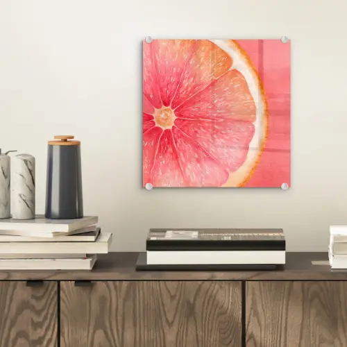 Grapefruit - Roze - Levendig plexiglas 5mm klein -sfeer1