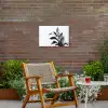 Plant - Bladeren - Minimalistisch - Zwart Tuinposter op houten frame 2 cm dik klein -sfeer3