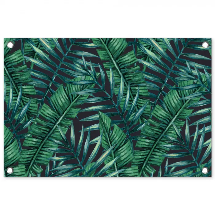 Bladeren - Tropical - Jungle tuinposter los doek klein -3d
