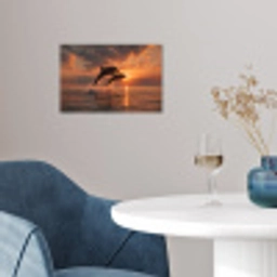 Dolfijnen - Zee - Realistisch poster papier klein -sfeer3