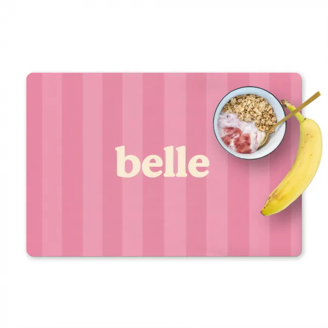 Roze - Gestreept - Belle Placemat vinyl groot -zzzproduct_Kitchenyeah-website