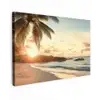 Strand - Palmbomen - Oceaan - Zonsondergang canvas 2cm klein -z3d