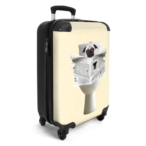 Hondje Leest de Krant NBS - Handbagage koffer - Unisex middel -productfoto_3d