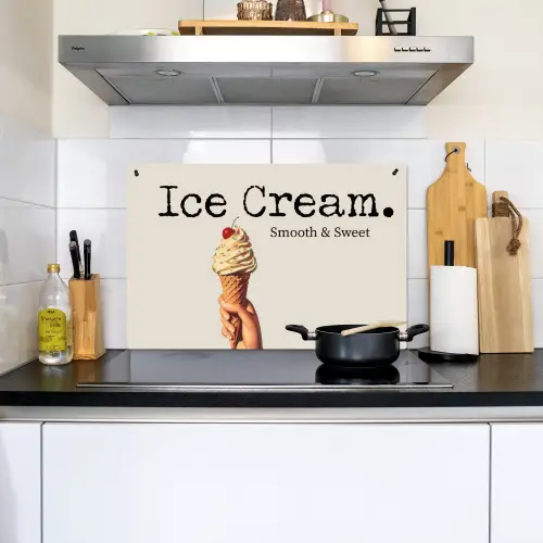 Ice cream - Softijs - Kleurrijk - Kers Inductie beschemer met haakjes klein -sfeer2