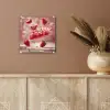 Aardbei - Taart- Eten - Roze plexiglas 5mm klein -sfeer5