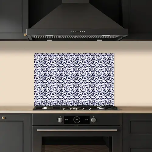 Oceaan - Bubbel - Blauw - Wit keuken achterwand spatscherm klein 900 -sfeer1