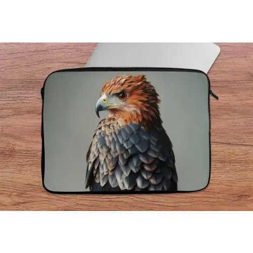 Vogel - Realistisch - Veren - Bruin laptophoes neopreen klein -tafel
