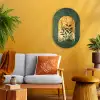 Plant - Bloemen - Wit Wandcirkel Ovaal Forex klein -sfeer4