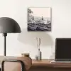 Mistig - Berglandschap - Illustratie aluminium wit klein -sfeer5