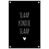 Quotes - Slaap kindje slaap - Spreuken tuinposter los doek klein -3d