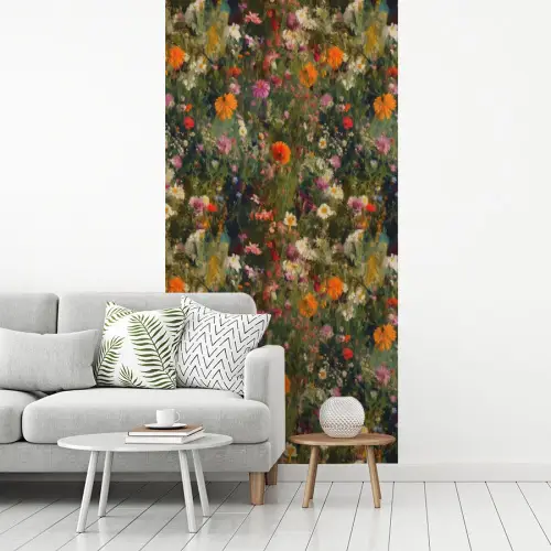 Bloemenveld - Kleuren - Verf fotobehang vinyl groot 64 -woonkamer
