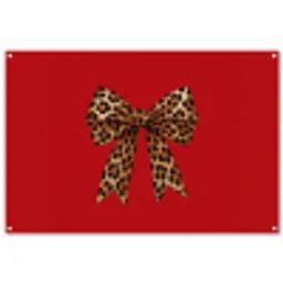 Strik - Sierlijk - Panter - Rood tuinposter los doek groot -3d