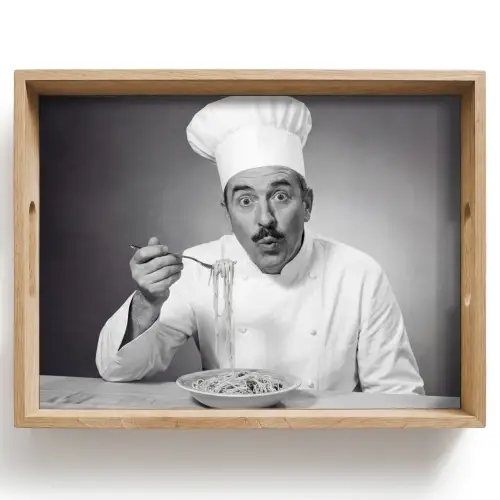 Chef - Spaghetti - Pasta Dienblad Rechthoek middel -z3d_shopping